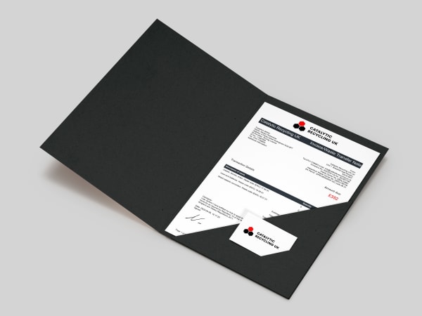 Digital waste transfer note and invoice document displayed on a desktop computer